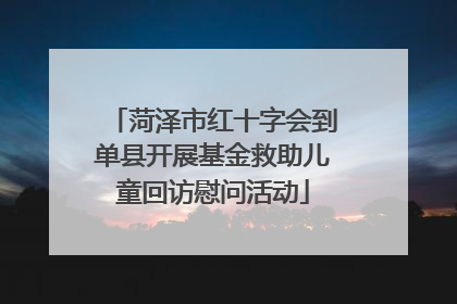 菏泽市红十字会到单县开展基金救助儿童回访慰问活动